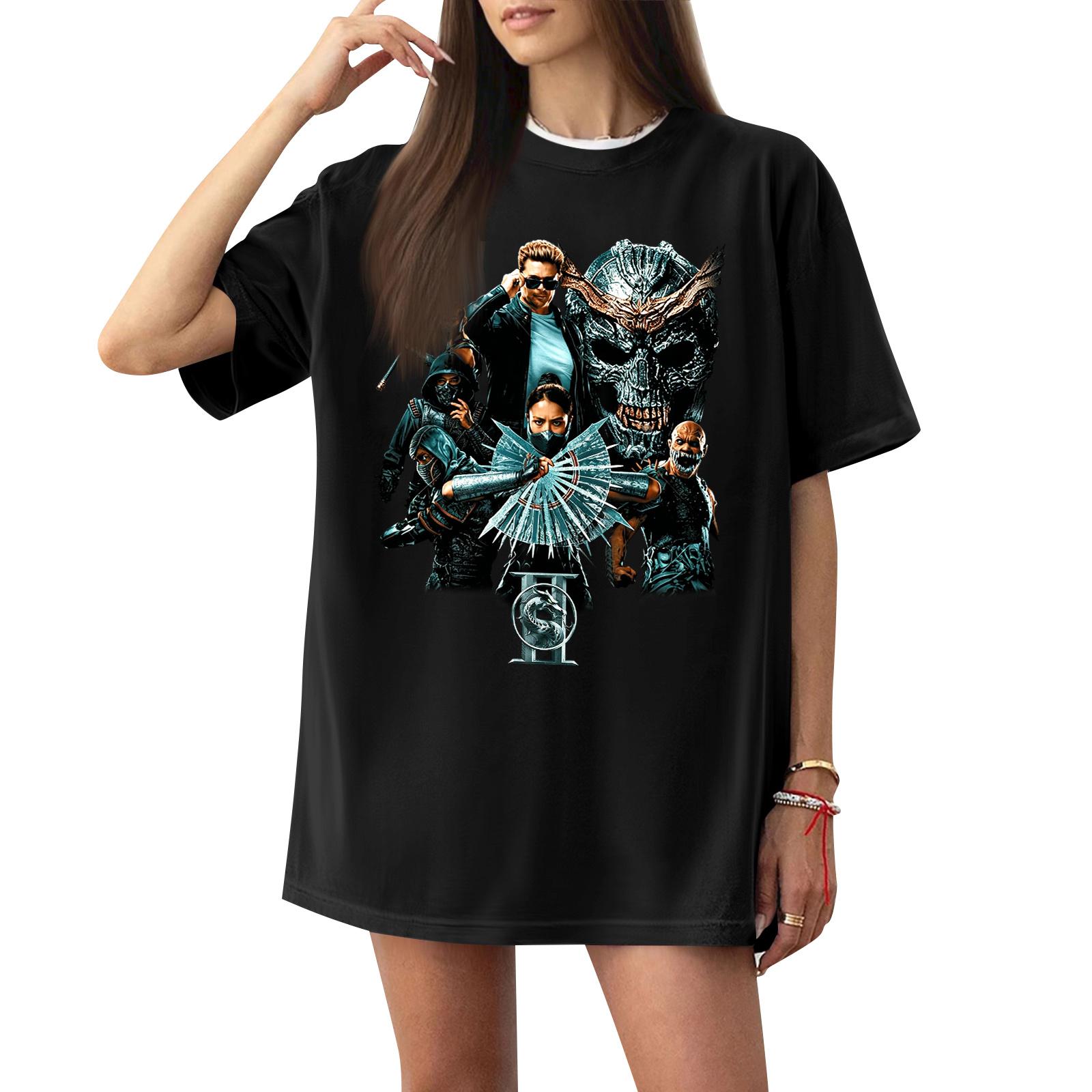 

Women s Casual Short Sleeve T Shirt Loose Fit Letter Graphic Print Comfortable Soft Fabric Everyday Wear Top S чёрный