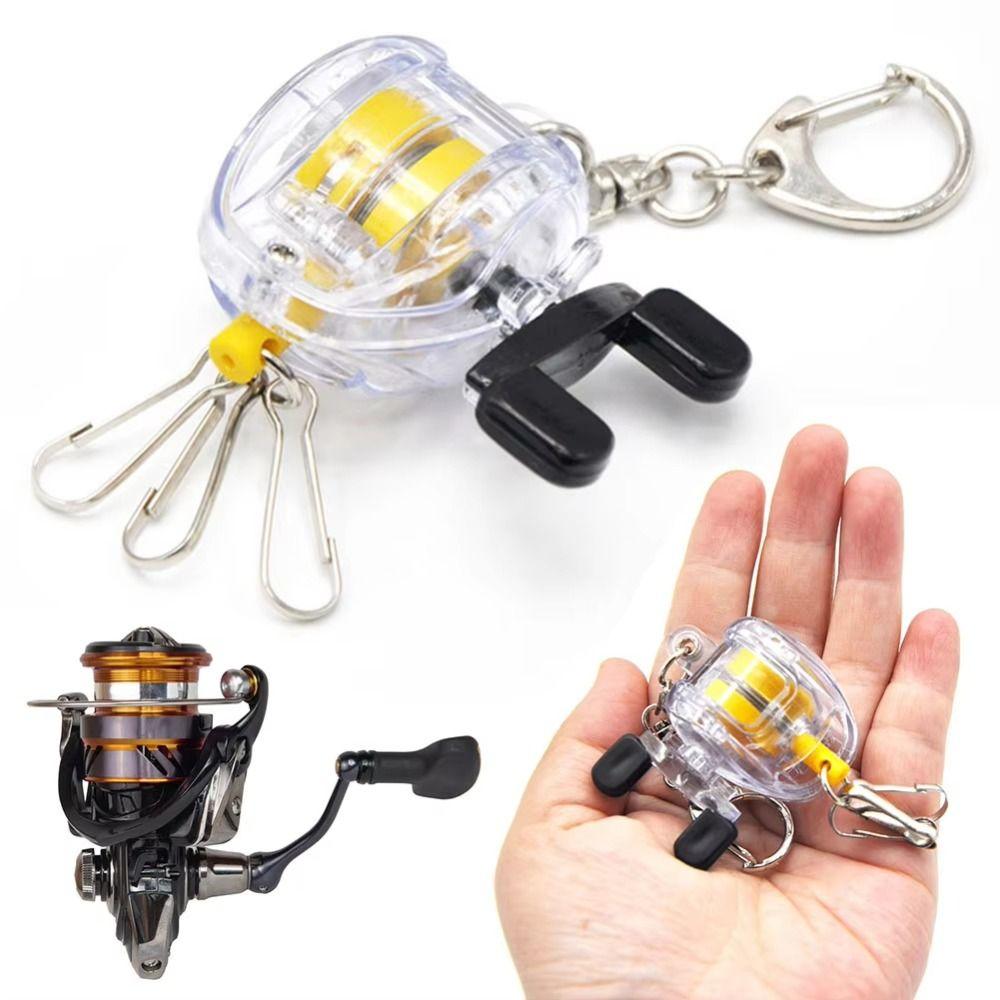 Quick Hanging Fishing Reel Key Chain Retractable Fly Fishing Key Ring Tackle Gifts