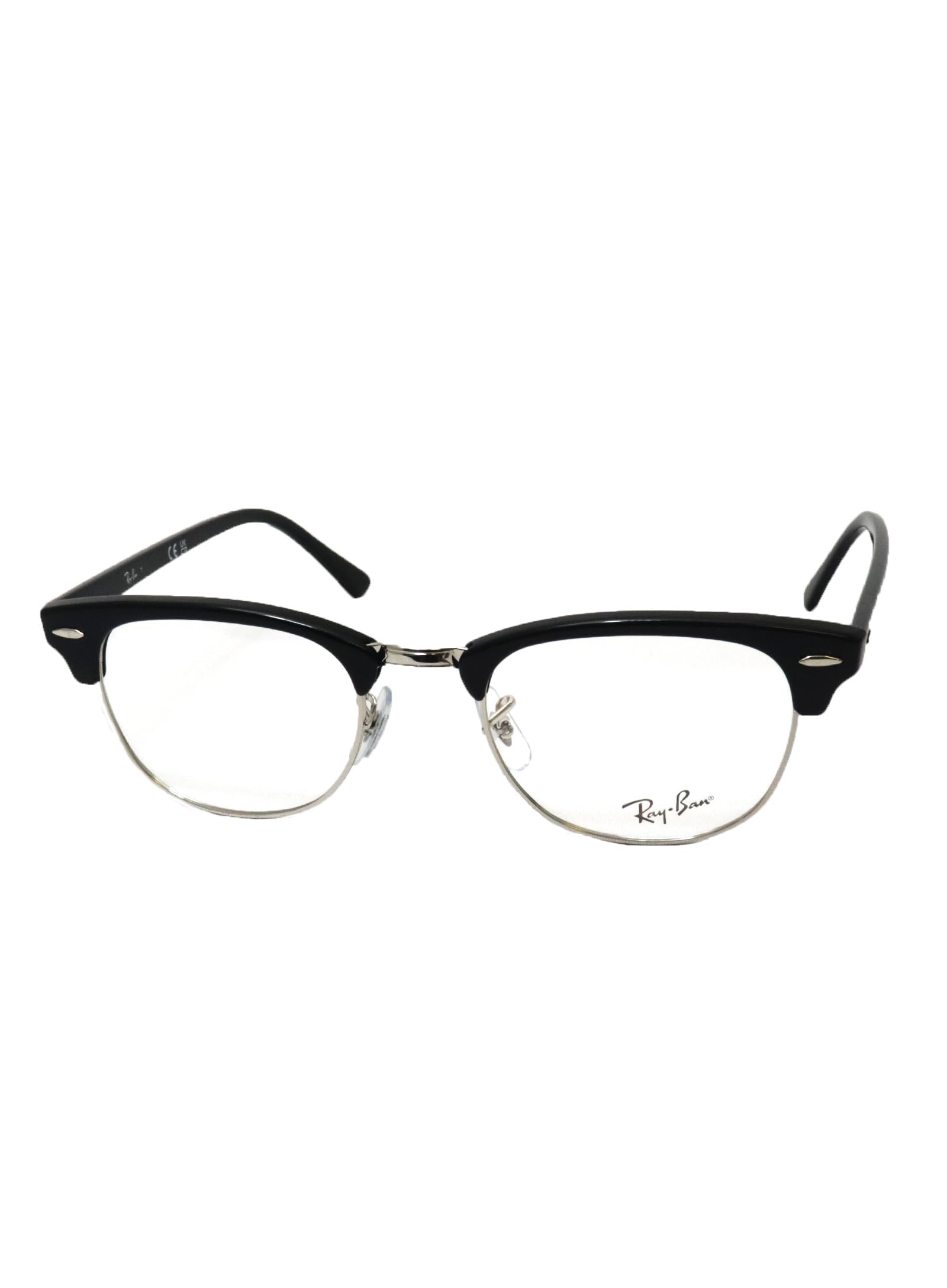 Authentic Clubmaster RX5154 2000 51 size eyeglasses with light blue colored Ray-Ban lenses. (Sunglasses included.)
