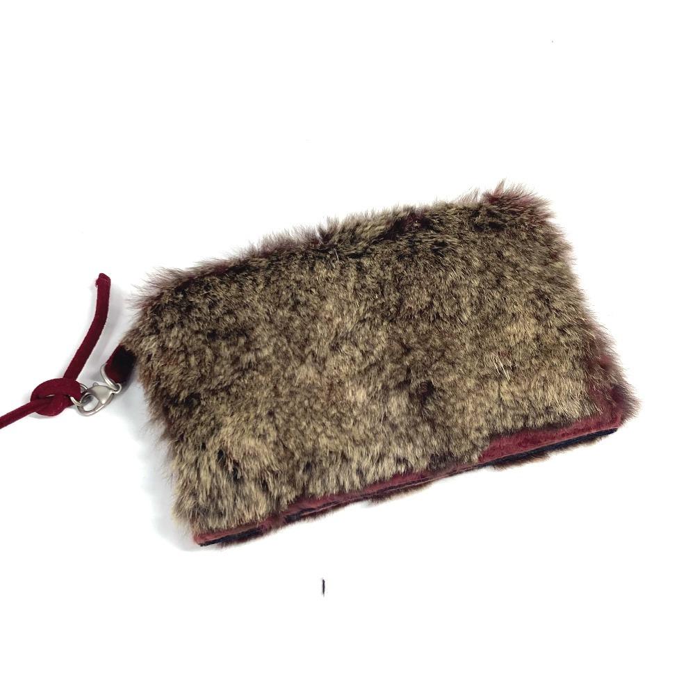 CHANEL Bag Tote Bag CC Mark logo With porch Shoulder Bag fur Brown/RedBased