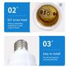 E27 Smart Motion Sensor Light Adapter - AC 85-265V Auto-On/Off Lamp Holder with PIR Detection for Corridor/Staircase Lighting