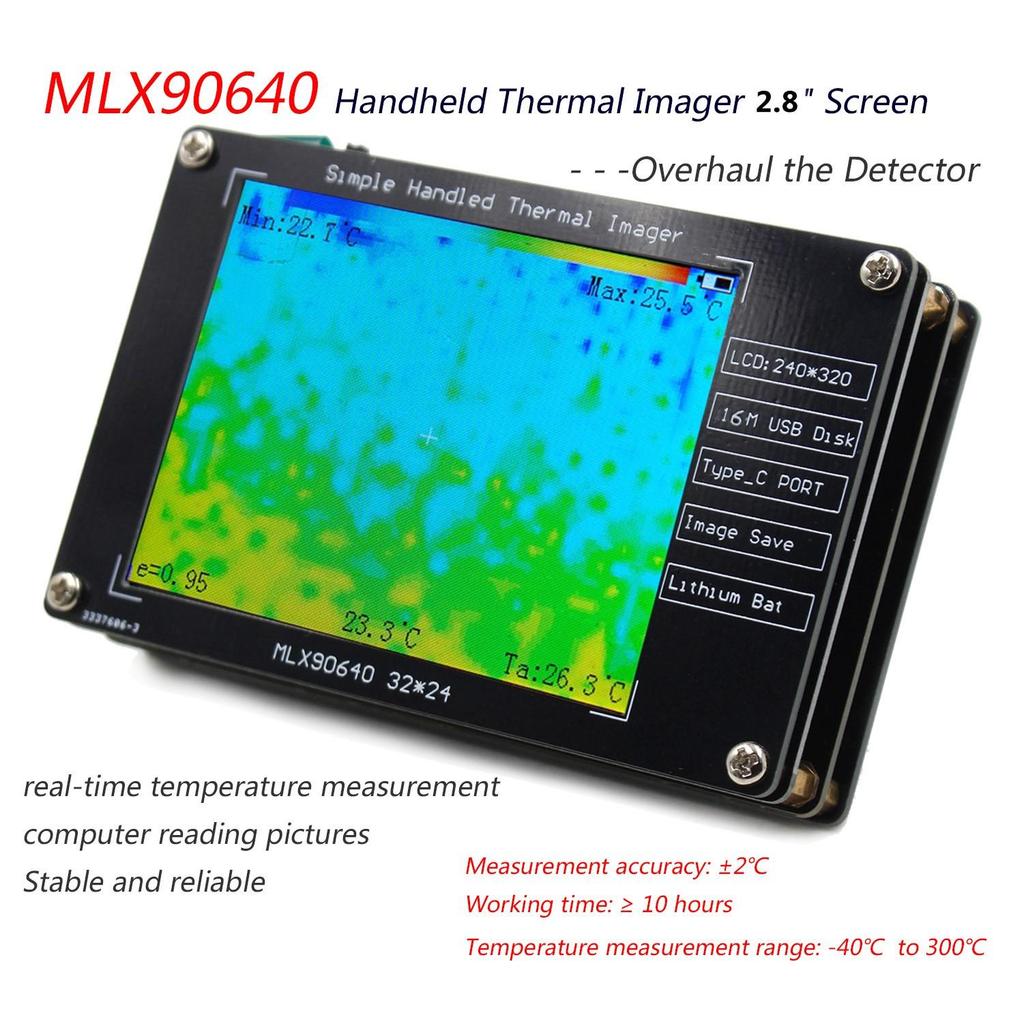 2.8inch LCD Digital Infrared Thermal Imaging Thermal Imager Temperature Detection