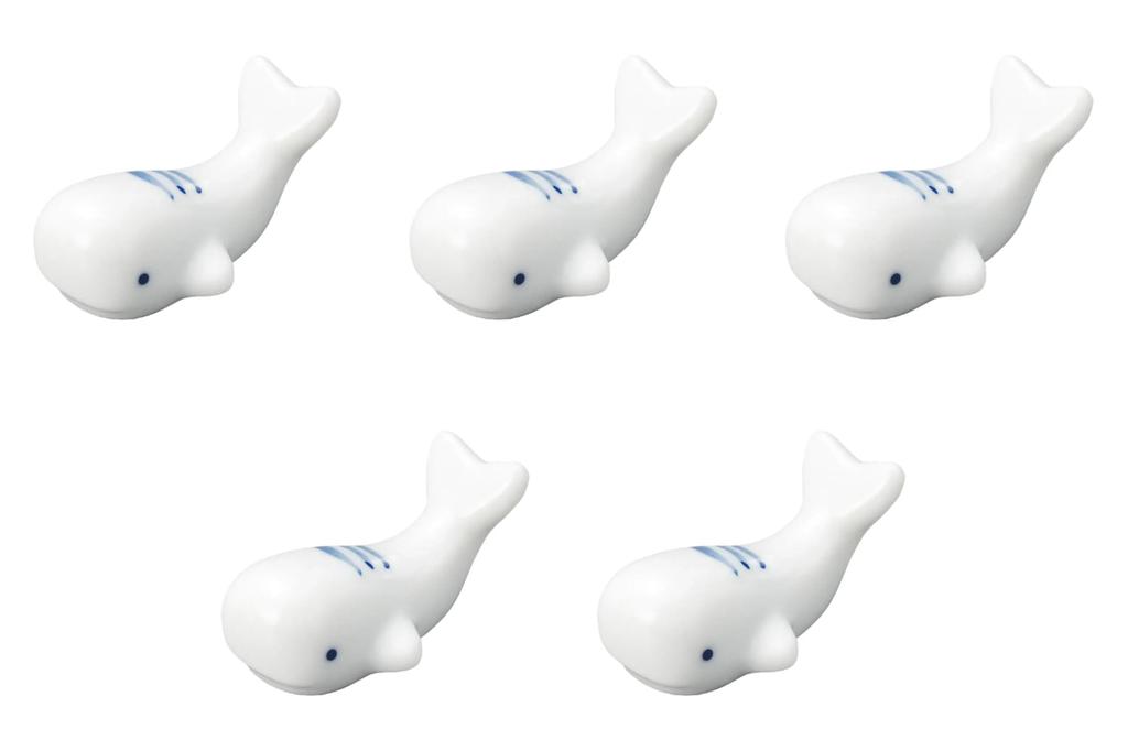 Set of 5 Blue Whale Chopstick Rests X Chopstick Rests Setomonohonpo [5.2 2.3 Cm]