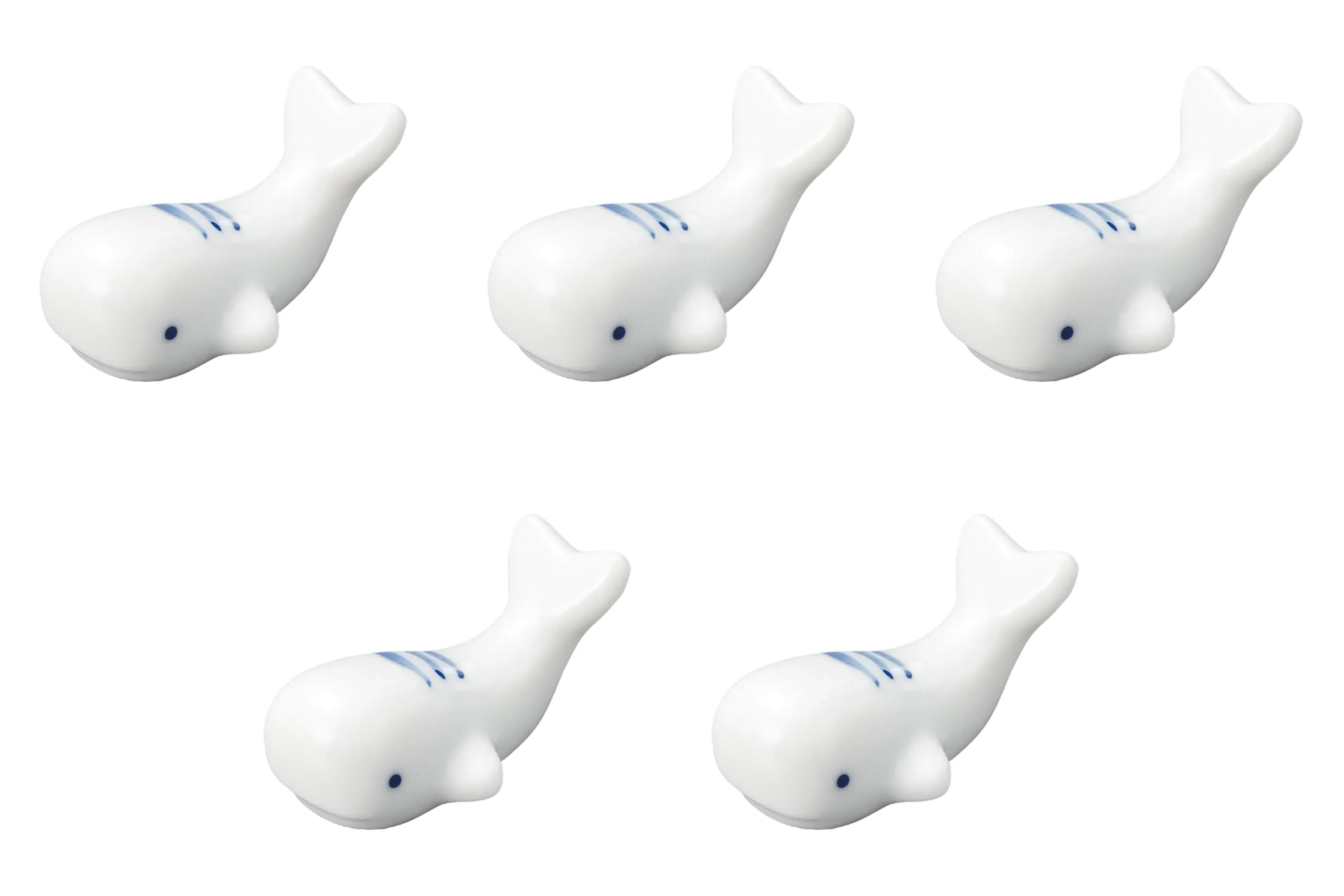 

Set of 5 Blue Whale Chopstick Rests x Chopstick Rests Setomonohonpo [5.2 2.3 cm]