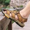 Men Hiking Sandals Outdoor Black Brown Water Shoes Wide Palm Athletic Closed Toe Sport Sandals Beach Shoes Large Size