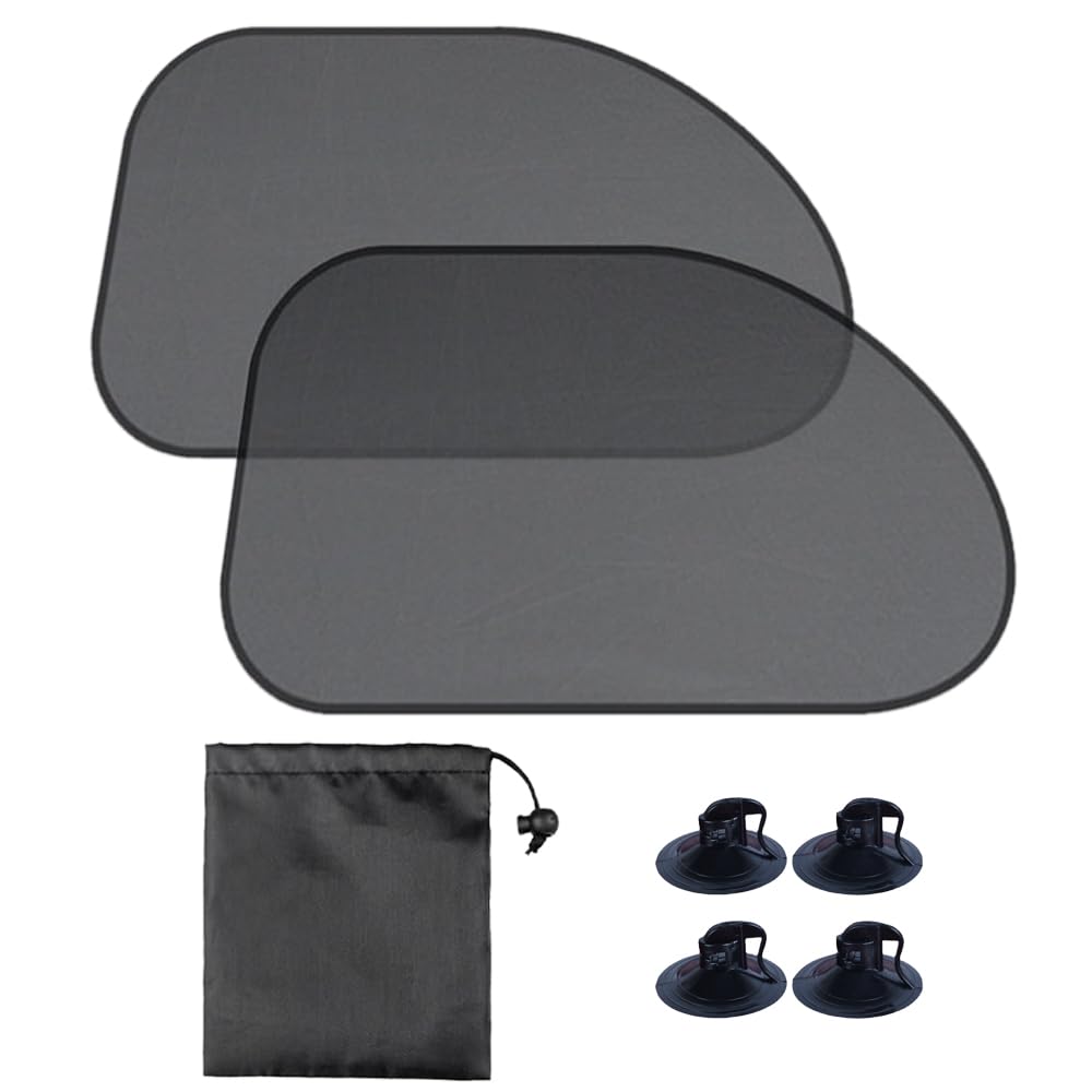 

ESJNNK Car Sunshade, Car Window Sun Shade, Set of 2, Includes 4 Suction Cups,