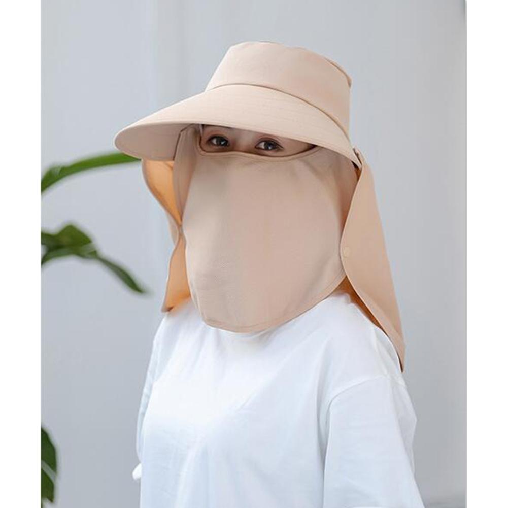 Women Summer Simple Large Brim Anti-UV Beach Cap