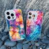 Colorful Flower Laser Phone Case For iPhone 15 Pro Max 14 13 11 12 Pro Max 13 Mini 15 14 Plus Shockproof Protection Back Covers