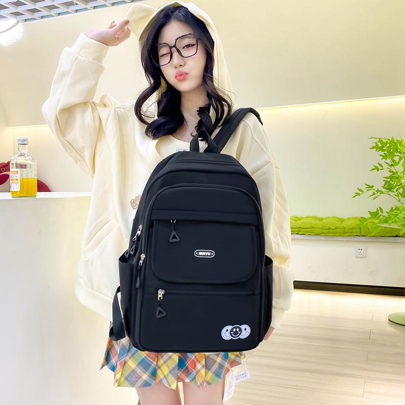 Four-Piece Backpack Set Junior High School Student Schoolbag Women Campus Backpack Large Capacity Backpack