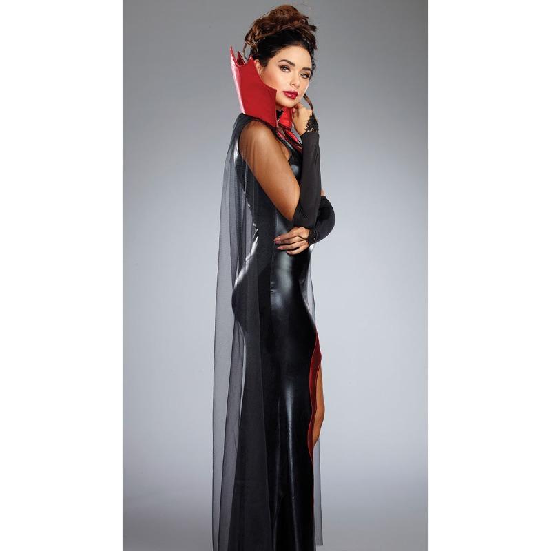 Patent Leather Evil Devil Costume, Halloween Devil Costume, Vampire Witch Costume, Queen Costume