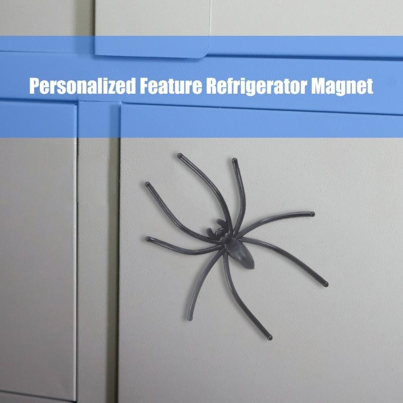 Realistic 3D Spiders Fridge Magnet for Halloween Pranks Strong Magnetic Funny Decoration for Refrigerator Whiteboards