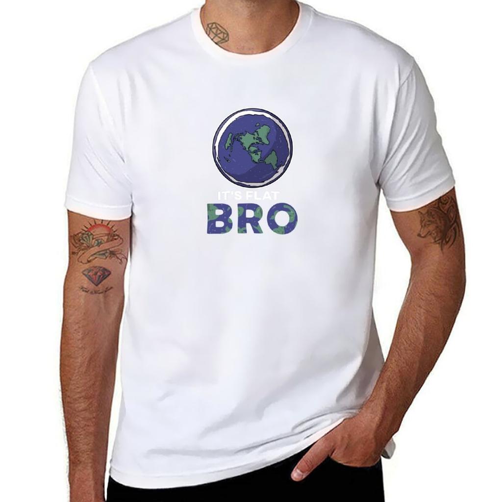 Its Flat Bro Flat Earth Society Conspiracy Theory Tshirt Quick Dry Training Short Sleeve Tee Tshirt