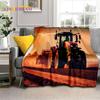 Retro Tractor Car 3D Truck Soft Flannel Blanket for Beds Bedroom Sofa Picnic ,Throw Blanket for Cover Outdoors Leisure Gift