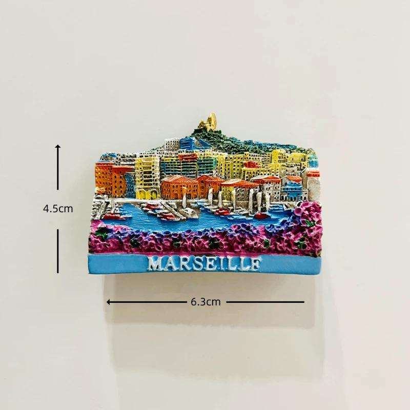 France Alsace Wine Estate Resin Fridge Magnet Stickers Travel Souvenir Gift Landscape Refrigerator Magnet Home Kitchen Decor