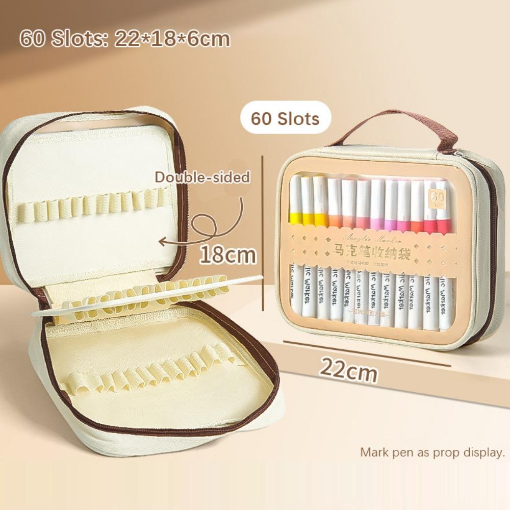 24/36/48/60/84/120Slots Pencil Bag Large Capacity Markers Case  Painting Accessories