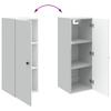 Wall Mounted Cabinet White 33 x 34.5 x 90 cm Particleboard