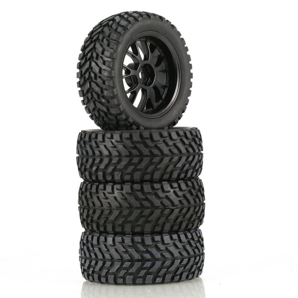 144001 124018 RC Car Wheel Rubber Rally Climbing Car Wheel Rim 75mm Tires Wheel  For MN99S