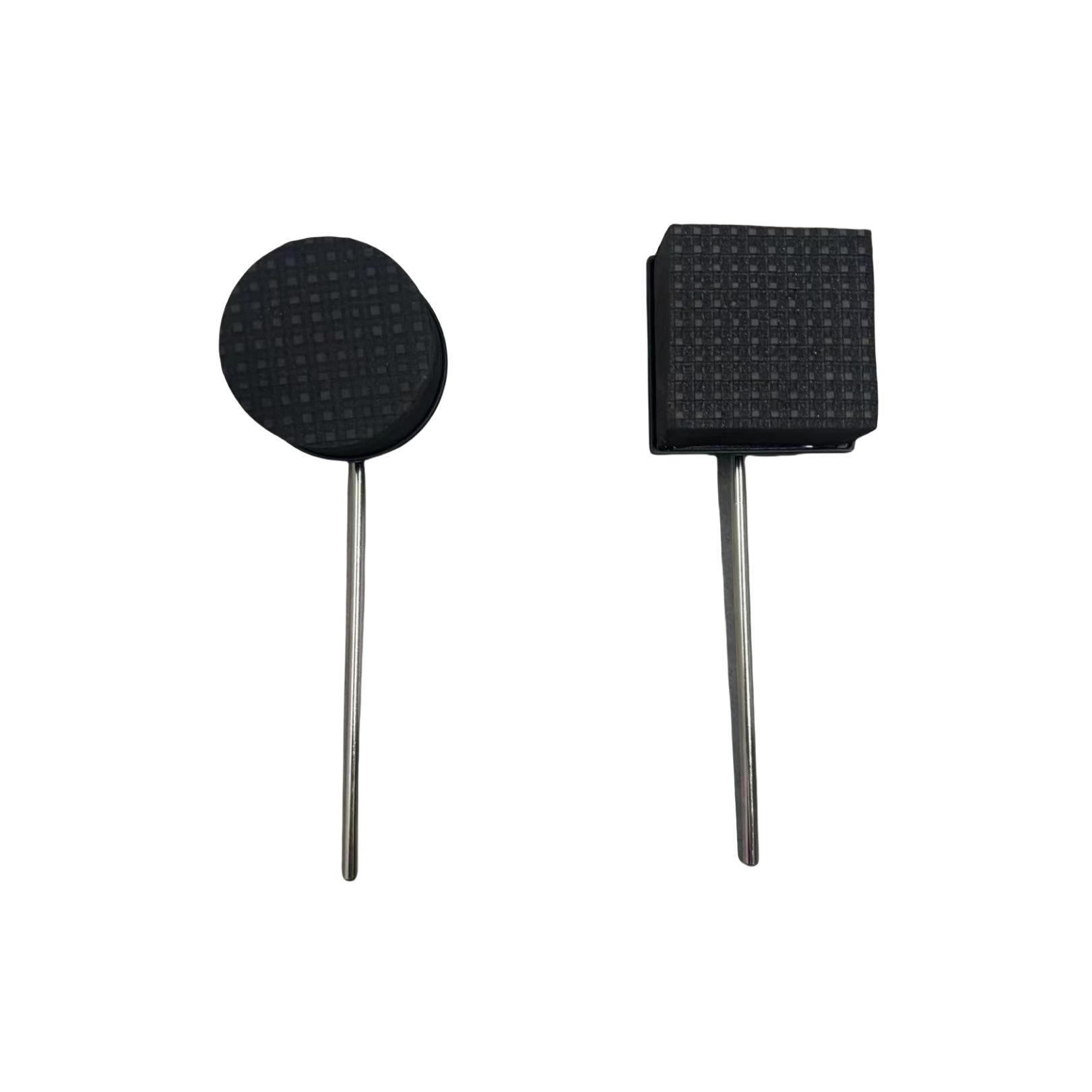 Box Drum Foot Pedal: Direct Drive Single & Double Pedal with Square and Round Heads Black Square Soft Cotton Beater