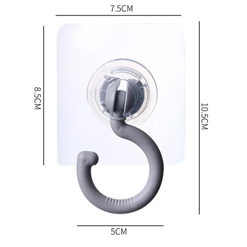 2 Stück transparente Kleiderbügel, selbstklebende Wandhaken, Aufbewahrungshalter im Badezimmer, Küche, zum Aufkleben auf Türhaken für Schlüssel, Handtücher