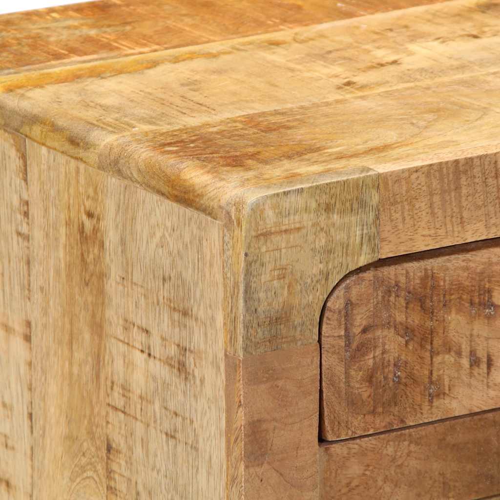 Szafka Nocna 37X32X50 Cm Drewno Lite Surowe Mango