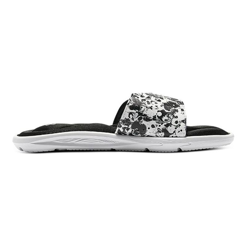 Under Armour Ignite 6 Graphic Strap Slide 'Black White' Women's 3024453-002