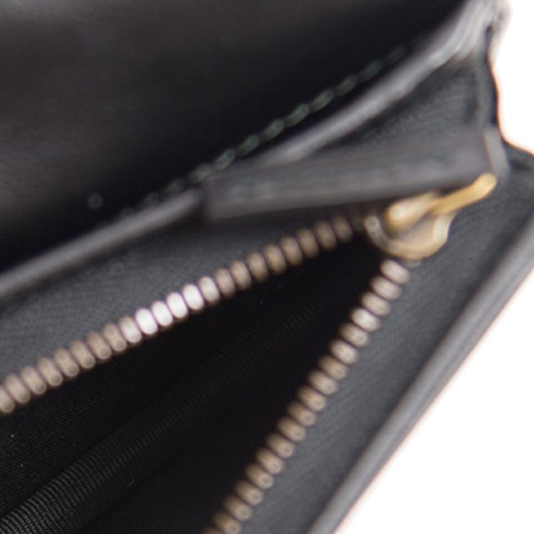 Gucci GG Marmont Logo Zip Double Fold Quilted Leather Wallet Coin Purse Card Holder Women wallet Black 466492-DTD1T-1000