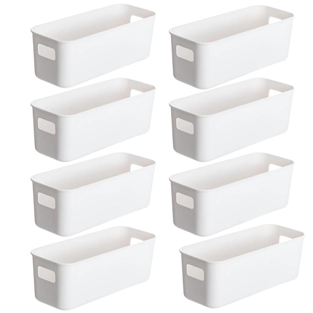 Store88 Storage Box, Large Capacity Storage Basket, Small Item Storage Case, Plastic Case, Tabletop, Set of 8