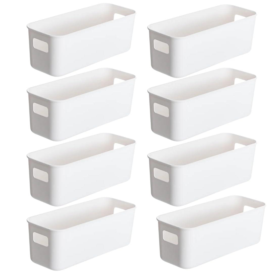 store88 Storage Box Large Capacity Storage Basket Small Item Storage Case Plastic Case Tabletop Set of 8 4690₽