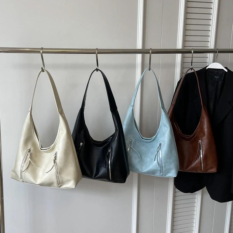 Elegant large capacity women's bag  simple shoulder bag  Korean transport bag  new