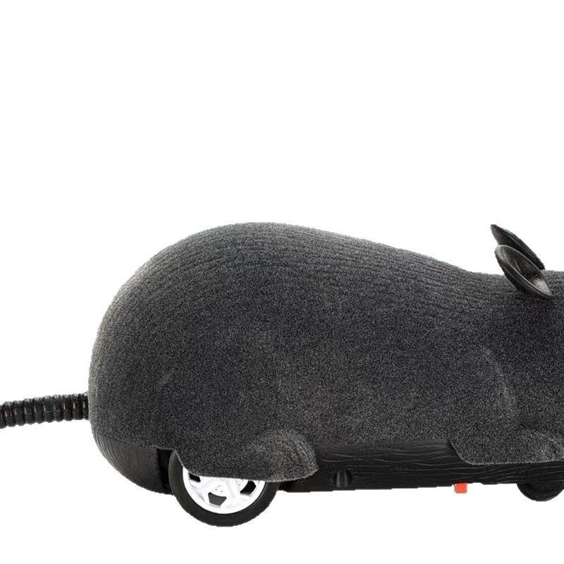 Giocattoli Peluche Interattivi Gatto Topo Ratto Falso Realistico Telecomandato Giocattoli per Gatti Cani Animali Domestici Regalo Grigio Novità