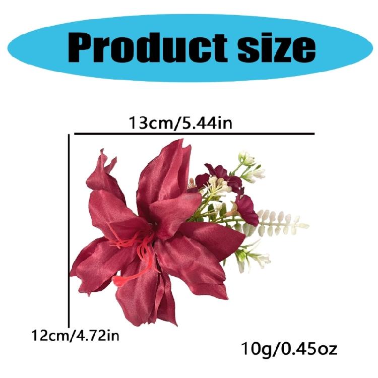 Raffinato Ornamento Floreale Artificiale per Capelli Parrucca per Uso Quotidiano Decorazioni per Capelli da Sposa per Occasioni Speciali e Abiti Casual