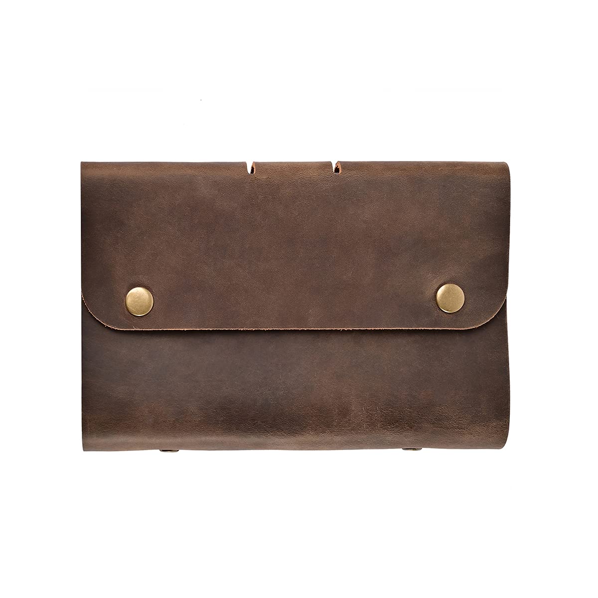 

ROTERDON Genuine Leather System Planner, Bible Size, 80 Sheets, 6-Hole (25mm Ring Diameter), Standard Loose-Leaf, Hand-Sewn Leather Cover, Original De