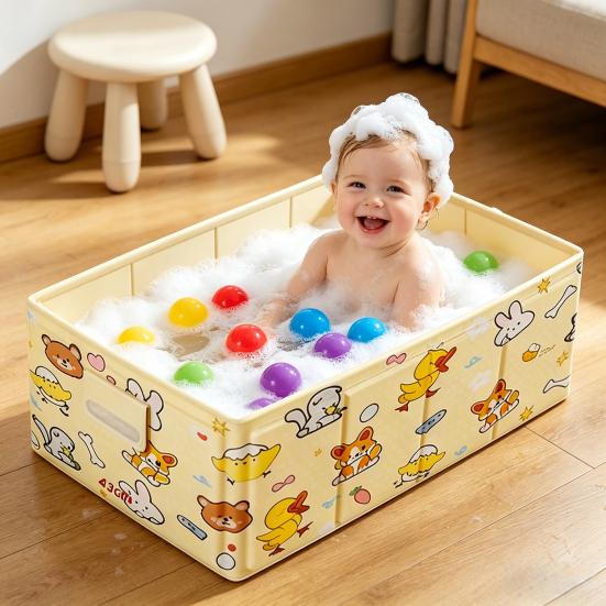 Składana wanienka dla dzieci Solidna wanienka PVC dla niemowląt z podniesionymi bokami Łatwa do czyszczenia Przenośna wanienka na baby shower