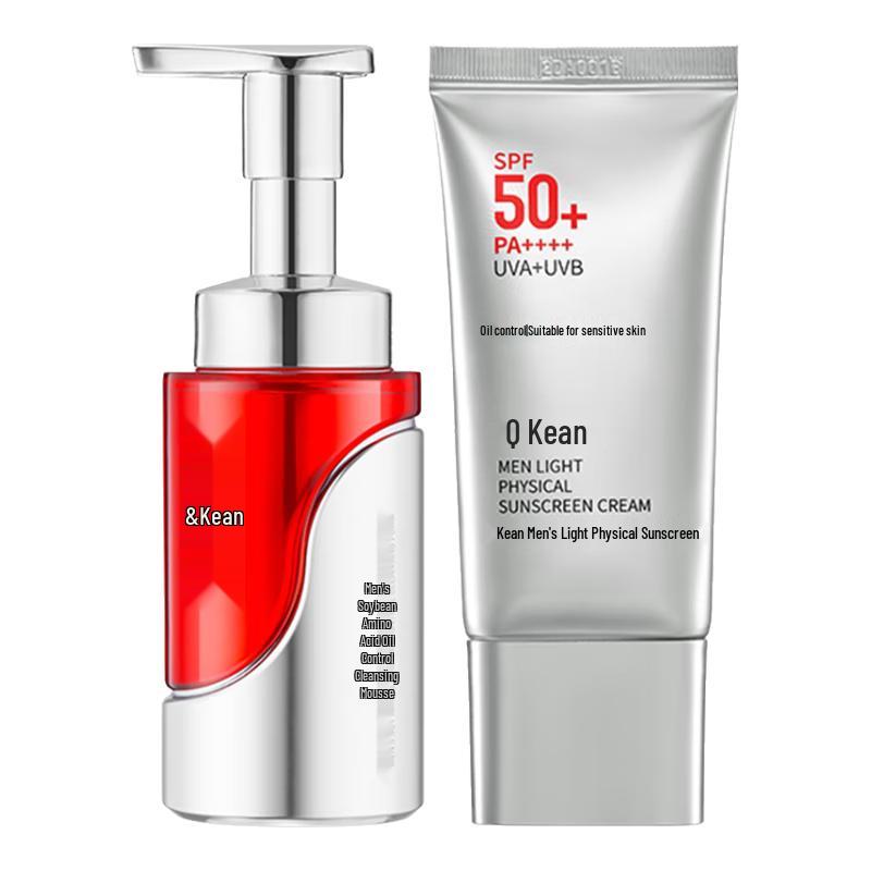 

KeAn Men s Lightweight Physical Sunscreen & Cleanser Set