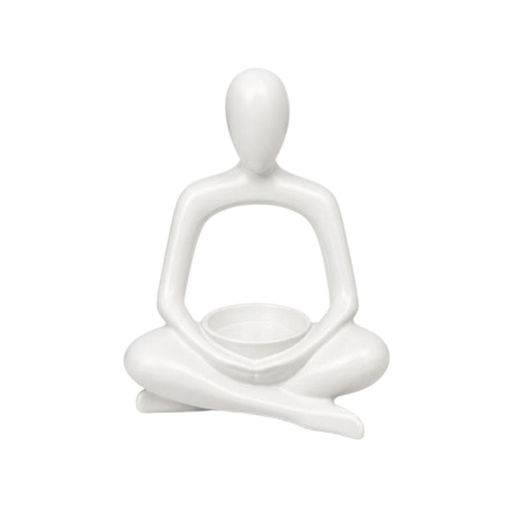 Zen Chinese Style Yoga Statue Incense Holder 3D Printed Sculpture Candle Holder  Living Room