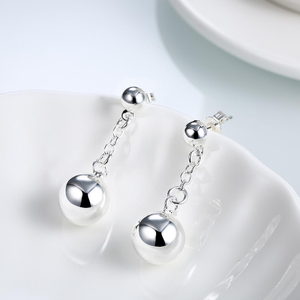 Coppery Bead Drop Earrings Long Pendant Dangle Copper Plated Engagement Wedding Jewelry For Women Dropshipping E279