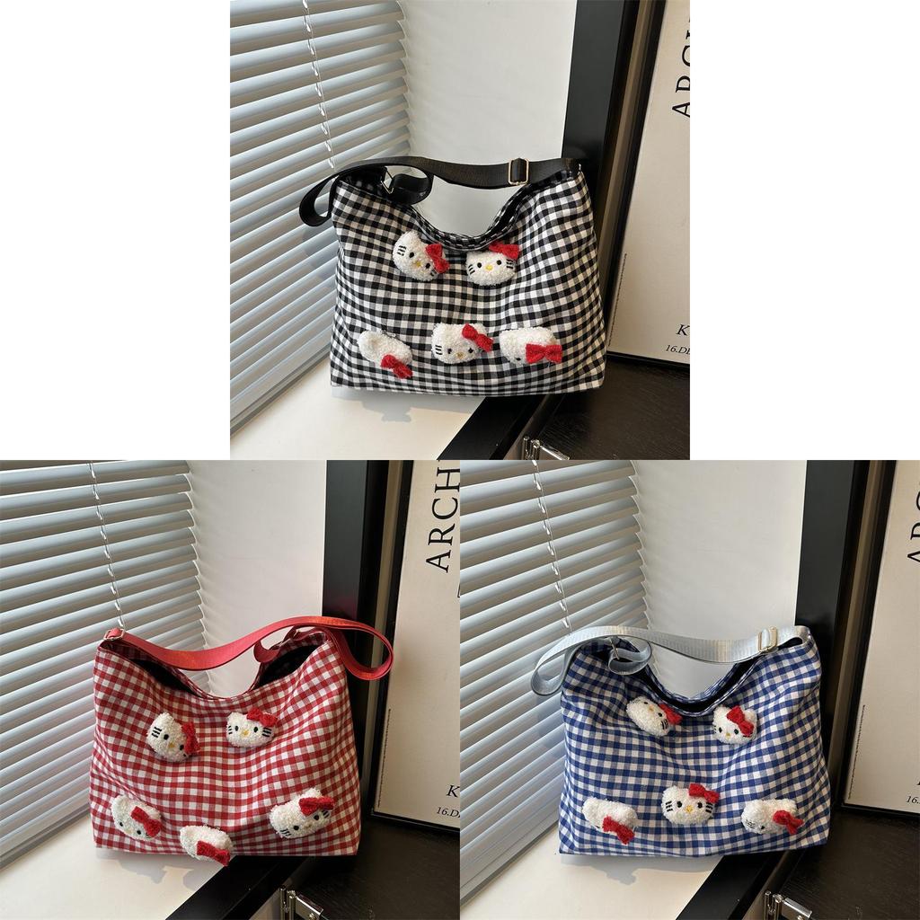 Street Style Canvas Tote Bag For Women Large Capacity With Zipper Closure For Daily Use