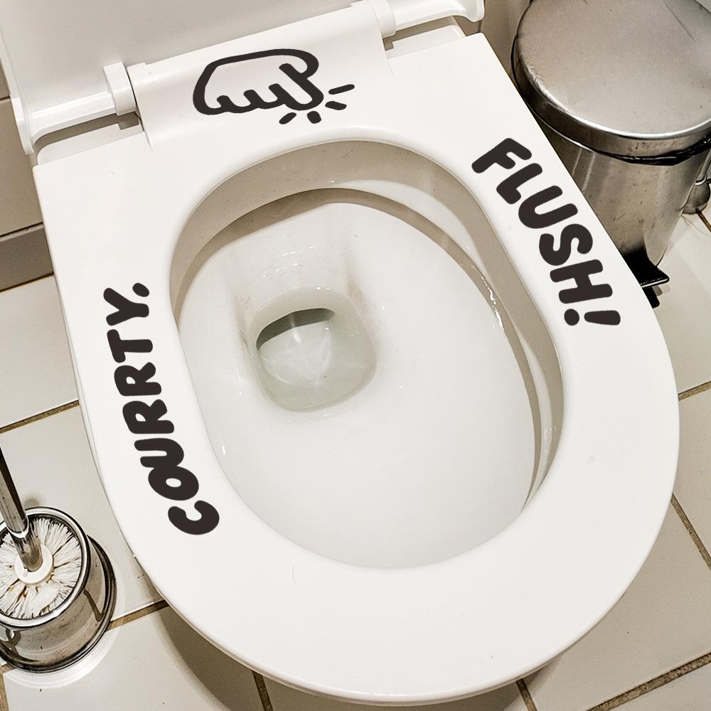 Einfache Geste Badezimmer WC Aufkleber Dekorative Wandaufkleber