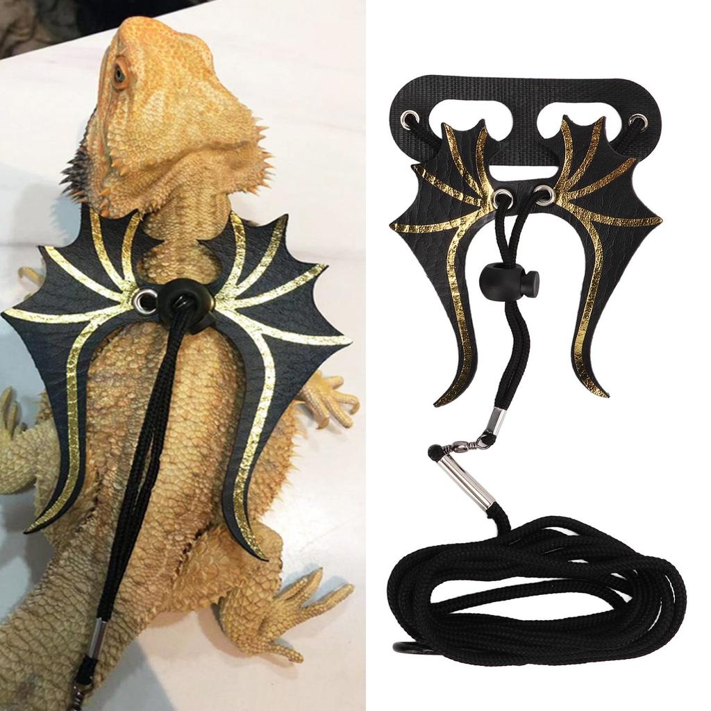 Lizard Traction Rope Adjustable Bearded Dragon Harness Leashes for Turtles Lizard Reptiles