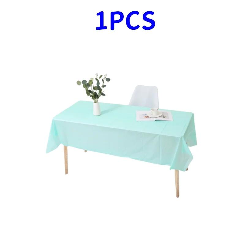 1pc Reusable Tablecloths 137x183cm BPA Free Plastic Dining Table Cover Cloth for Parties Picnic Camping Disposable Tablecloths 137x183cm