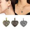 Vintage Alloy Heart Charm Pendant For Handmade Necklace Jewelry Accessories Lightweight Crafting Supplies