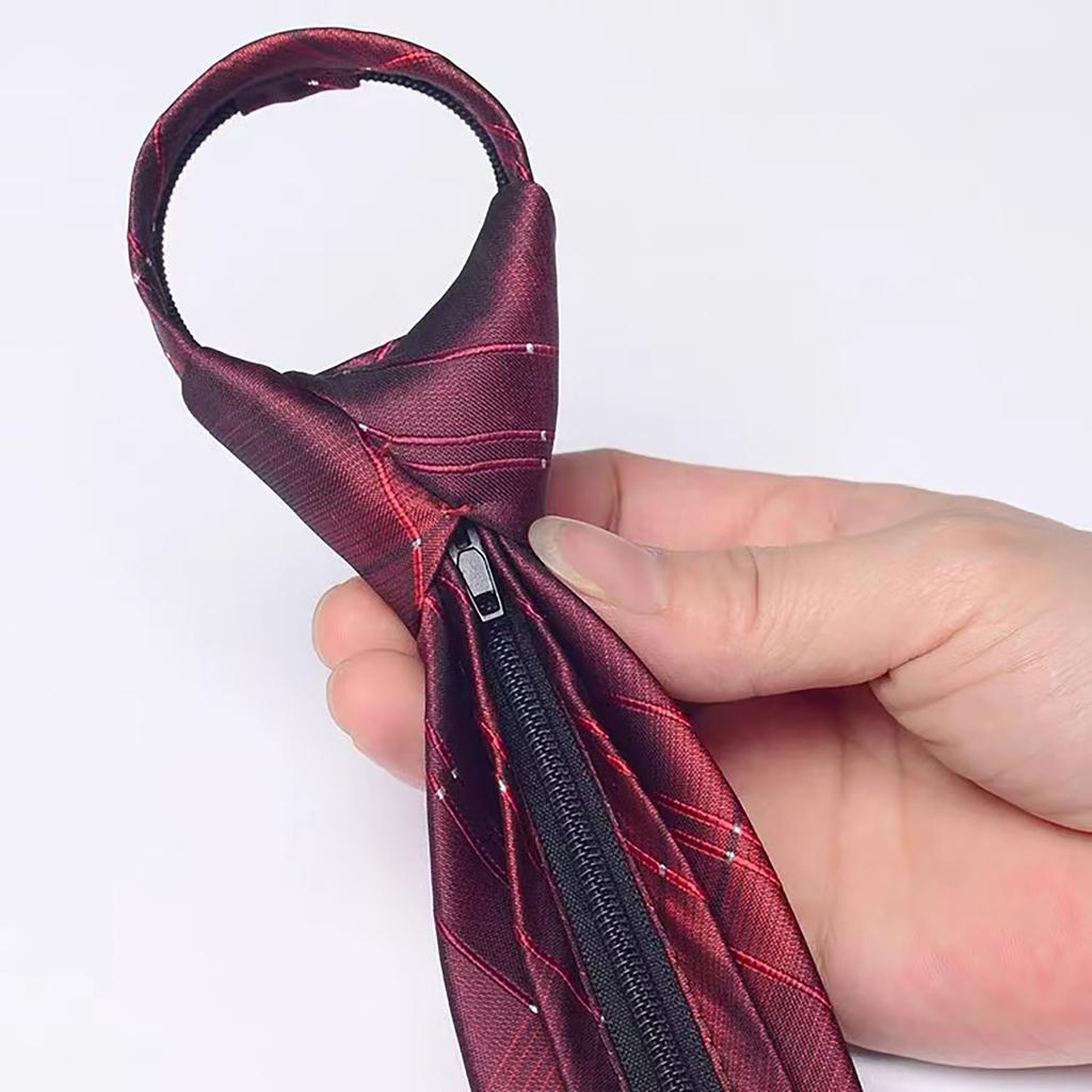 [Love Room] One-Touch Men's Business Tie, Zip-Type Easy Tie, 5-Second Attachment, Suitable for Formal Occasions Such As Weddings, Funerals, Entrance