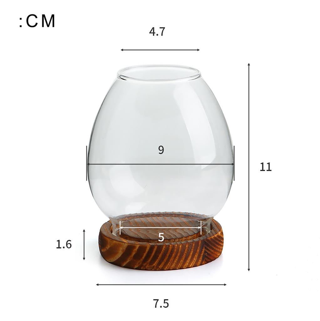 Vintage Walnut Candlestick Candle Holders with Glass Cover European Candlestick For Wedding Party Decor Candle Stick Stand