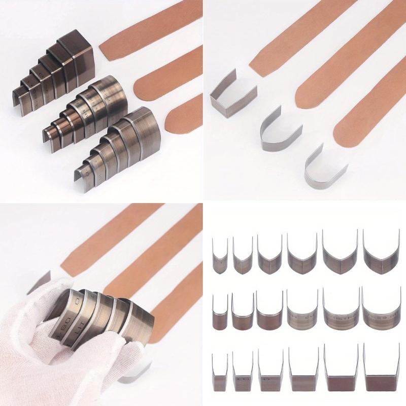 18Pcs Leather Corner Puncher Leathercraft Hole Punching Tool Leather End Punching Tool Carbon Steel Corner Cutter Tool