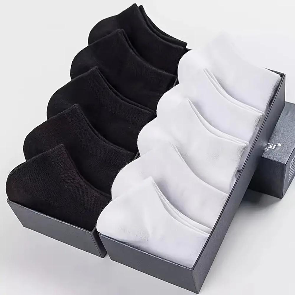 10/40 Paar Herren Bootssocken Business Sport Schweißabsorption Reif Sommer Herbst Einfarbig Pillingfrei Vielseitige Knöchelsocken
