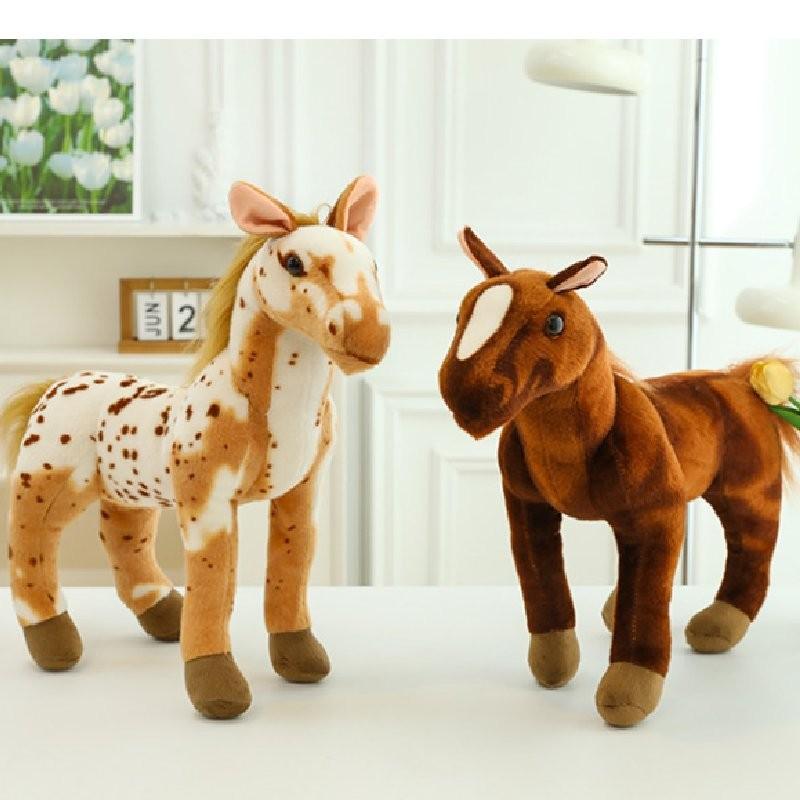 Adorable Plush Horse Toy Stuffed Animal Soft Short Plush Perfect Kids Gift Birthday Mascot