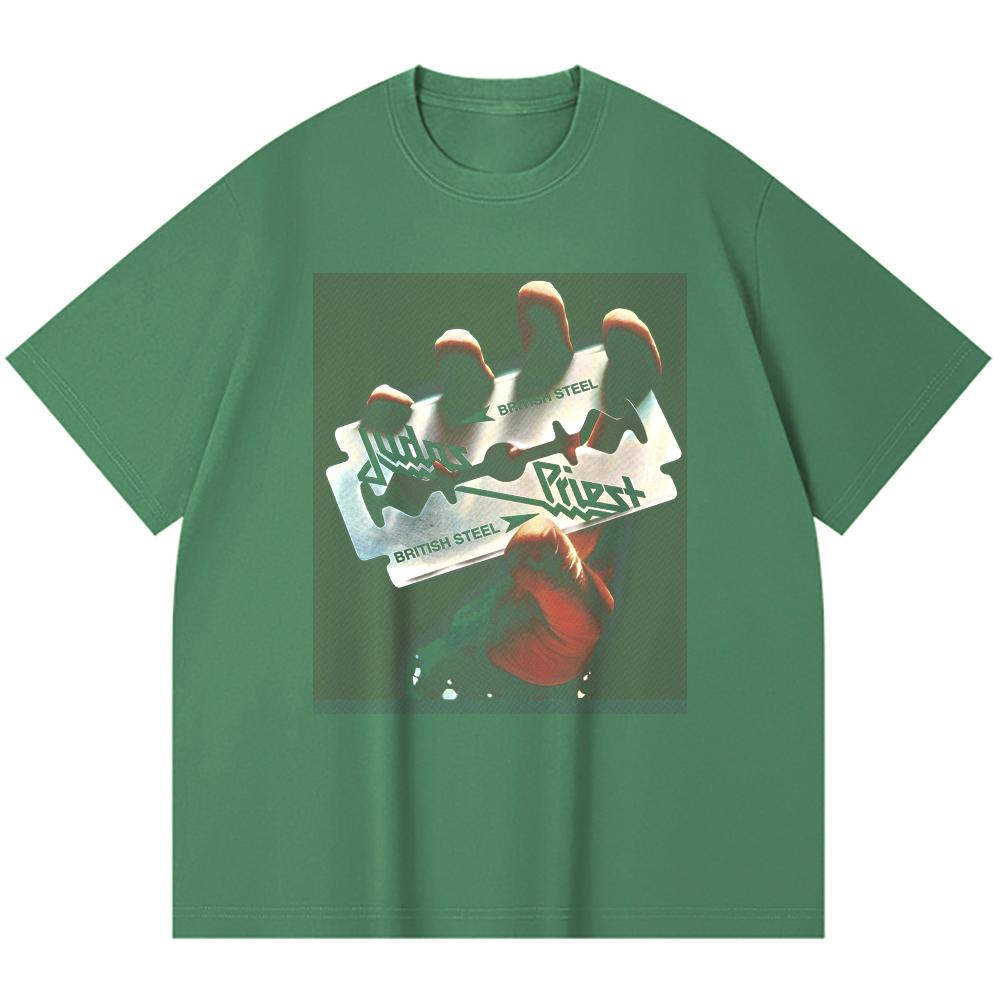 230 Gsm 100% Cotton Heavy Metal T-Shirt  Rock Band Popular Music Print Unisex Heavy Cotton T Shirt
