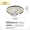 Oeny Modern Bedroom Ceiling Fan with Light