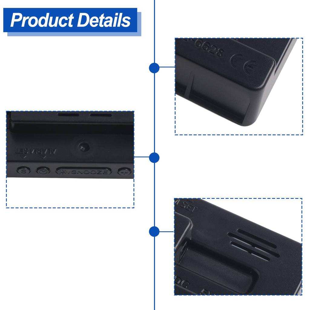 Digital Alarm Clock with USB Charging Port and Easy to Read Display for Offices