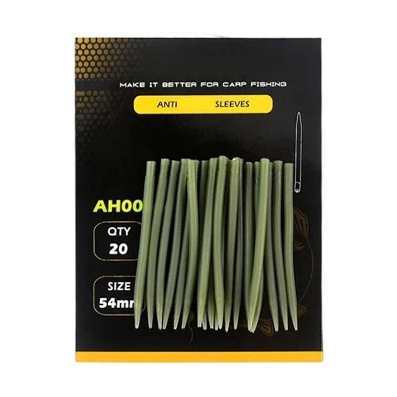 

Flexible Fishing Hook Sleeves Soft Fishing Anti Tangles Sleeves Rubber Tip Tube Connect with Hook for Fishing Tackle